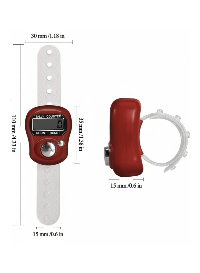 vexa pro 3pcs Digital Tasbih Counter with LCD Display & Adjustable Finger Strap – Electronic Zikr & Tally Clicker - Image 5
